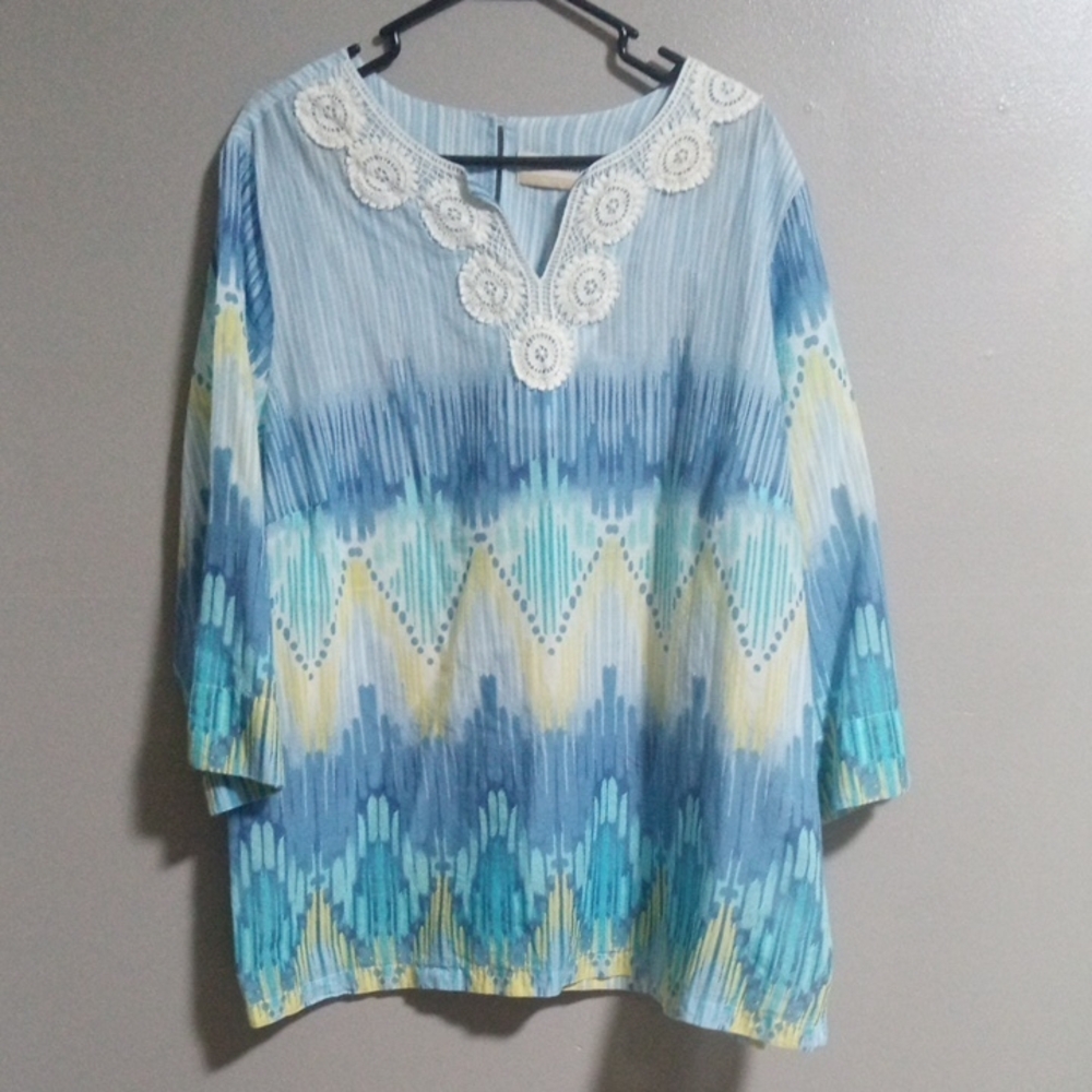 Alfred Dunner Women's Cotton Pullover Top Size 20W